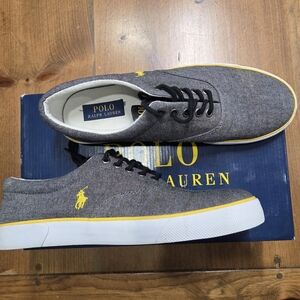 Polo by Ralph Lauren Gray and Yellow Sneakers